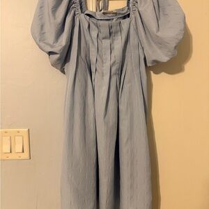 Stylish Light Blue Textured Dress